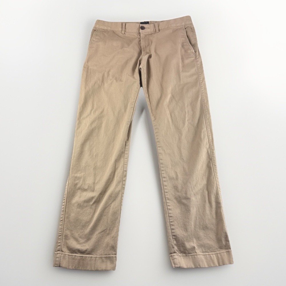 J Crew Flex Slim Khakis Mens 31x29 Beige Pants Slacks Chunks Preppy Stretch Tan